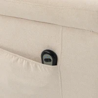 HOMCOM Fauteuil Releveur Électrique, Fauteuil Relax Électrique en Chenille avec Dossier Inclinable, Coussin à Ressorts, Crème(m-13)