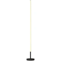 HOMCOM LED hoeklamp, moderne vloerlamp, 1450 lm, 3 helderheidsniveaus, voetschakelaar, 3000 K, woon-/slaapkamer, zwart(m-14)