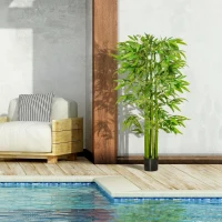 HOMCOM bamboe kunstplanten 17 x 17 x 160 cm(m-4)