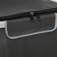 HOMCOM boodschappentrolley, 40 L Oxford-tas, 3-wieldesign, aluminium frame, zitting, donkergrijs(m-10)
