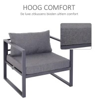 Outsunny 6-delig Tuinset tuinset tuinbankset(m-6)