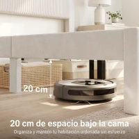 HOMCOM Cama Tapizada 140x200 cm con Cabecero Acolchado y Cajón Almacenaje Láminas de Madera Fácil Montaje Beige(m-7)