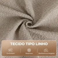 HOMCOM Cadeirão-Cama Convertível 3 em 1 Multifuncional Sofá Cama Individual com 2 Almofadas Branco Creme(m-6)