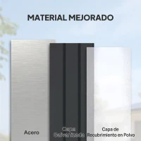 Outsunny Arcón Exterior 400L Baúl de Almacenaje Exterior de Acero Galvanizado Resistente a la Intemperie con Cerradura Gris(m-6)