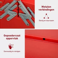 DURHAND gereedschapskist gereedschapskoffer 5-vaks staal 45 x 22,5 x 34,5 cm(m-6)
