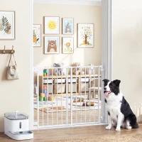 PawHut Barreira de Segurança para Cães e Crianças 72-108,5x76 cm para Porta e Escada, sem Barra Inferior, Fecho Automático(m-9)