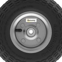 Outsunny Lot de 2 Pneus Pneumatiques de Remplacement Alésage de 16mm pour Chariot de Jardin, Brouette et diable(m-11)