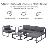 Outsunny 6-delig Tuinset tuinset tuinbankset(m-4)
