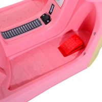 HOMCOM Moto Elettrica per Bambini Batteria 6V, Velocità 3km/h, Motorino Elettrica per Bambini 3-5 Anni con Luci e Musica, 108x51x75 cm, Rosa(m-9)