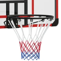 SPORTNOW Panier de Basketball Mural avec Panier Spécial, Filet Toutes Saisons, pour Extérieur, 113x61x73cm, Rouge(m-8)