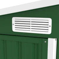 Outsunny 7.5 x 4.3ft Metal Garden Storage Shed, Waterproof Outdoor Shed with Triple Lockable Door, Gloves, Vents, Green(m-11)