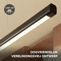 HOMCOM Hanglamp met afstandsbediening en geheugenfunctie, dimbaar met instelbare kleurtemperaturen(m-7)