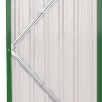 Outsunny 7.5 x 4.3ft Metal Garden Storage Shed, Waterproof Outdoor Shed with Triple Lockable Door, Gloves, Vents, Green(m-13)