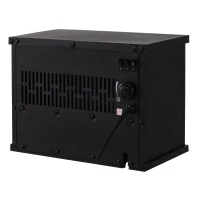 HOMCOM Cheminée électrique à Effet de Flamme poêle Style Contemporain Thermostat 600-1200 W Noir(m-4)