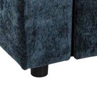 HOMCOM 2 Seater Sofa Bed, 3-in-1 Convertible Pull Out Sleeper Bed with Hidden Table, USB Port, Armrest Storage, Dark Blue(m-12)