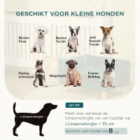 PawHut Hondensofa van fluweel met rugleuning, houten poten en kussen, tot 8 kg, 64 x 45 x 36 cm, blauw(m-7)