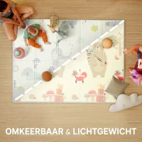 AIYAPLAY Baby-speelmat, dierenmotief, schuim, 1,5 cm dikke vulling, antislip(m-4)