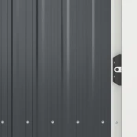 Outsunny Abri de jardin en métal 1,2 m², cabane jardin extérieure, porte coulissante verrouillable, 136x87x176cm, gris(m-10)