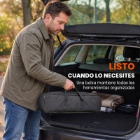 HOMCOM Gato Hidráulico para Coche 2,5T Altura de Elevación 95-435 mm con Llave de Carraca Bolsa para Automóvil SUV Negro(m-7)