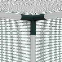 Outsunny Serre de jardin cage de culture pour plantes de jardin porte zippée tubes en acier galvanisé 240 x 120 x 110 cm vert(m-11)