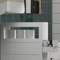 HOMCOM Rolling Bathroom Storage Cabinet Slim Side Holder Organizer with Drawers-White(m-9)