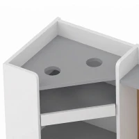 AIYAPLAY Kids Desk and Chair Set Storage Shelves Kids Desk Adjustable Tablet Stand Cork Board Pen Holder Grey(m-12)