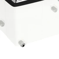 PawHut Cage hamster cage rongeur 2 étages avec roulettes plate-forme et échelle en fil d'acier 57 x 43 x 57 cm noir(m-12)