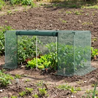 Outsunny Serre de jardin cage de culture pour plantes de jardin porte zippée tubes en acier galvanisé 240 x 120 x 110 cm vert(m-9)