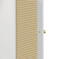 HOMCOM Cubre Radiadores con 2 Puertas de Ratán Cubreradiador Cubierta para Radiador para Salón Dormitorio 78x19x75 cm Blanco(m-11)