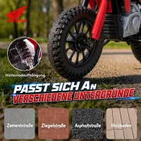 AIYAPLAY Elektro Motorrad Kinder HONDA CRF 450R 12V Kinder Motocross mit 35W Motor Lithium Akku Hinterradfederung 12 Zoll Rädern(m-7)