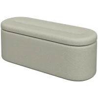HOMCOM Sitzbank mit Stauraum als Polsterbank 116 cm Grau(m-11)