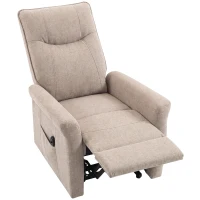 HOMCOM Sillón Relax Reclinable Eléctrico Levanta Personas 155° de Chenilla con Mando Asiento de Muelles Reposapiés Marrón(m-1)