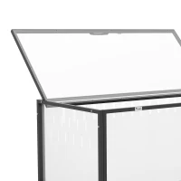 PawHut Cage pour Hamster Habitat Rongeurs Transparent de Vue Panoramique 360° Anti-Mordillage 105x51x51cm Noir(m-14)