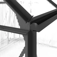 Outsunny 190 x 253 cm Walk-In Polycarbonate Greenhouse - Dark Grey(m-10)