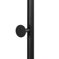 HOMCOM Clothing Rack with 3 Side Hooks, Garment Rack with Marble Base, 45 x 25 x 169 cm, for Bedroom, Bathroom, Black(m-11)