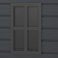 Outsunny 10 x 4 ft Resin Garden Shed, Outdoor Storage Shed with Floor, Windows, Lockable Doors and Vents, Dark Grey(m-11)