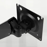 HOMCOM Dual Monitor Stand for 2 Screens up to 32", Height Adjustable Monitor Riser with Tilt & Swivel(m-10)