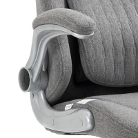 Vinsetto Scaun de Birou Ergonomic din Țesătură Respiranta Efect In, Înălțime Reglabilă, 68x76x109-117cm, Gri(m-10)