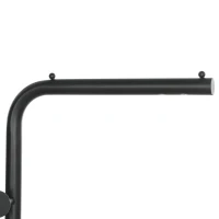 HOMCOM Clothing Rack with 3 Side Hooks, Garment Rack with Marble Base, 45 x 25 x 169 cm, for Bedroom, Bathroom, Black(m-10)