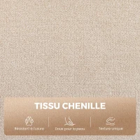 HOMCOM Fauteuil Releveur Électrique, Fauteuil Relax Électrique en Chenille avec Dossier Inclinable, Coussin à Ressorts, Crème(m-6)