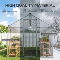 Outsunny 10 x 6ft Aluminium Frame Walk-In Greenhouse(m-4)