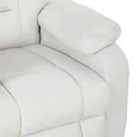 HOMCOM Cadeirão Relax Reclinável Elétrico Silencioso com Função Memória Apoio para os Pés Comando à Distância e Bolsos Laterais Creme(m-13)
