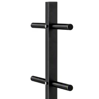 SPORTNOW Suporte para Anilhas Carga 300 kg para Discos de 25 e 50 mm com 2 Suportes para Barra para Ginásio em Casa Preto(m-11)