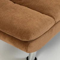 HOMCOM Convertible Sofa Bed, 3 Seater Futon Sofa with Adjustable Backrest, Wide Seat for Living Room, Small Space, Brown(m-10)