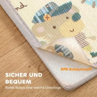 AIYAPLAY Opvouwbare Dubbelzijdige Baby Speelmat 200 x 150 cm - Antislip en Waterdicht, 0-3 Jaar(m-5)