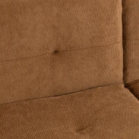 HOMCOM Convertible Sofa Bed, 3 Seater Futon Sofa with Adjustable Backrest, Wide Seat for Living Room, Small Space, Brown(m-13)