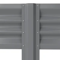 Outsunny Raised Garden Bed with Storage Shelf Steel Elevated Planter Box with Legs for Outdoor Vegetables Flowers(m-11)
