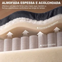 HOMCOM Poltrona Relax Reclinável Elétrica Elevatória com 2 Pontos de Massagem, Assento com Molas, Apoio para os Pés, Chenille, Preto(m-6)