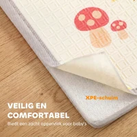 AIYAPLAY Opvouwbare dubbelzijdige baby speelmat met dierenprint, 200 x 150 cm, antislip en waterdicht, voor kinderen van 0-3 jaar(m-5)