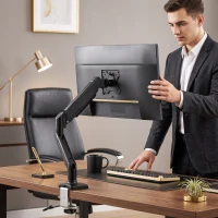HOMCOM Monitor  Stand up to 32" Height Adjustable Monitor Riser with Tilt & Swivel(m-8)